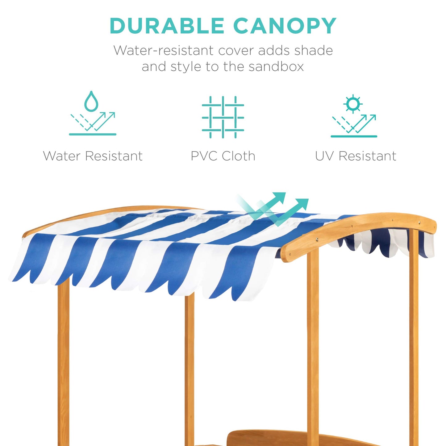 Kids Cabana Sandbox Play Station with Bench Seats