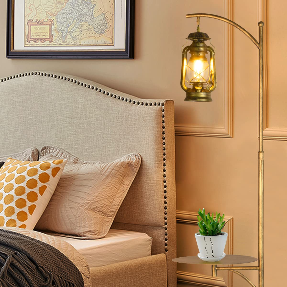 Beaysyty Bronze Artisan Country Floor Lamp