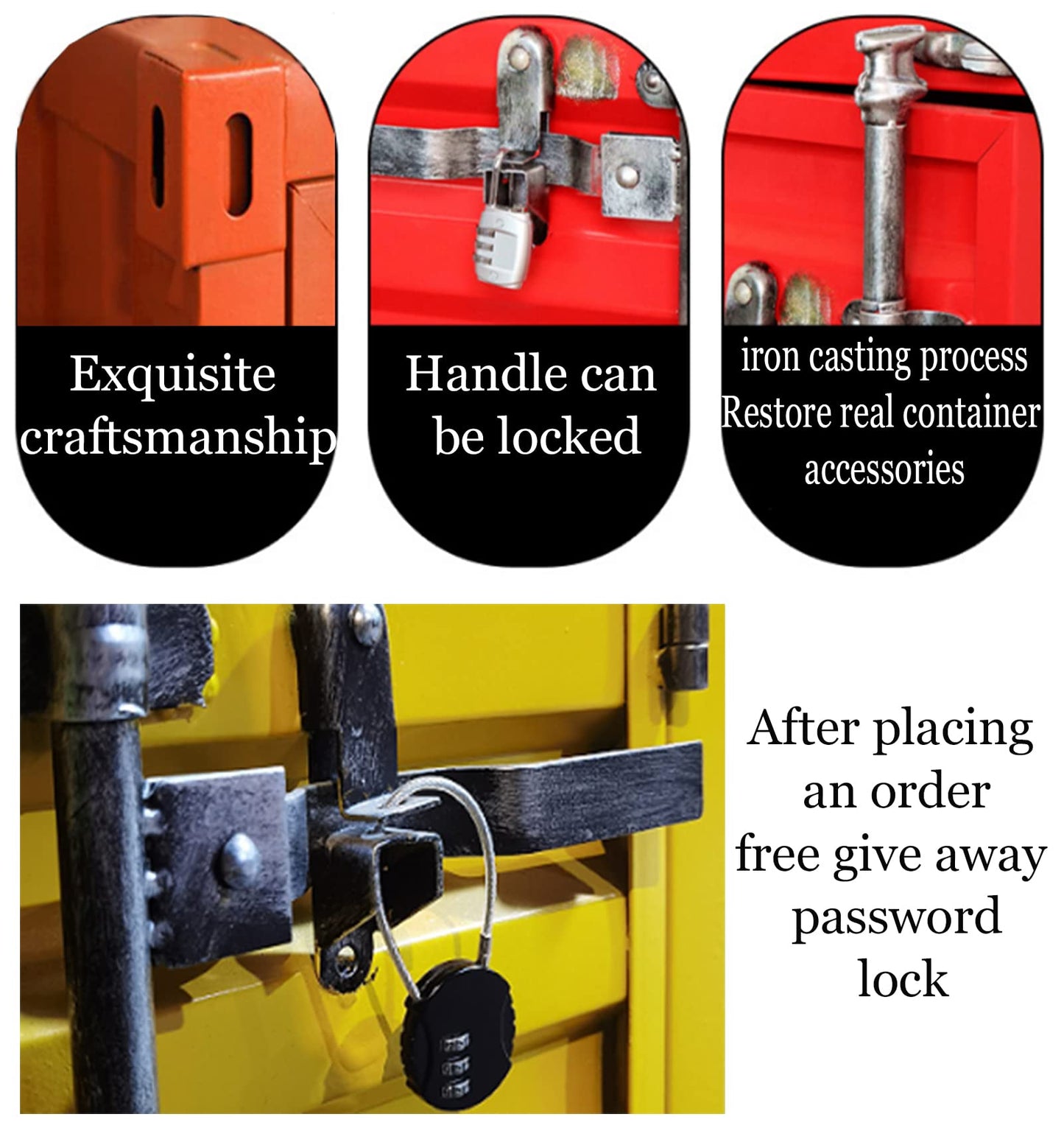 Industrial Nightstand with Lock
