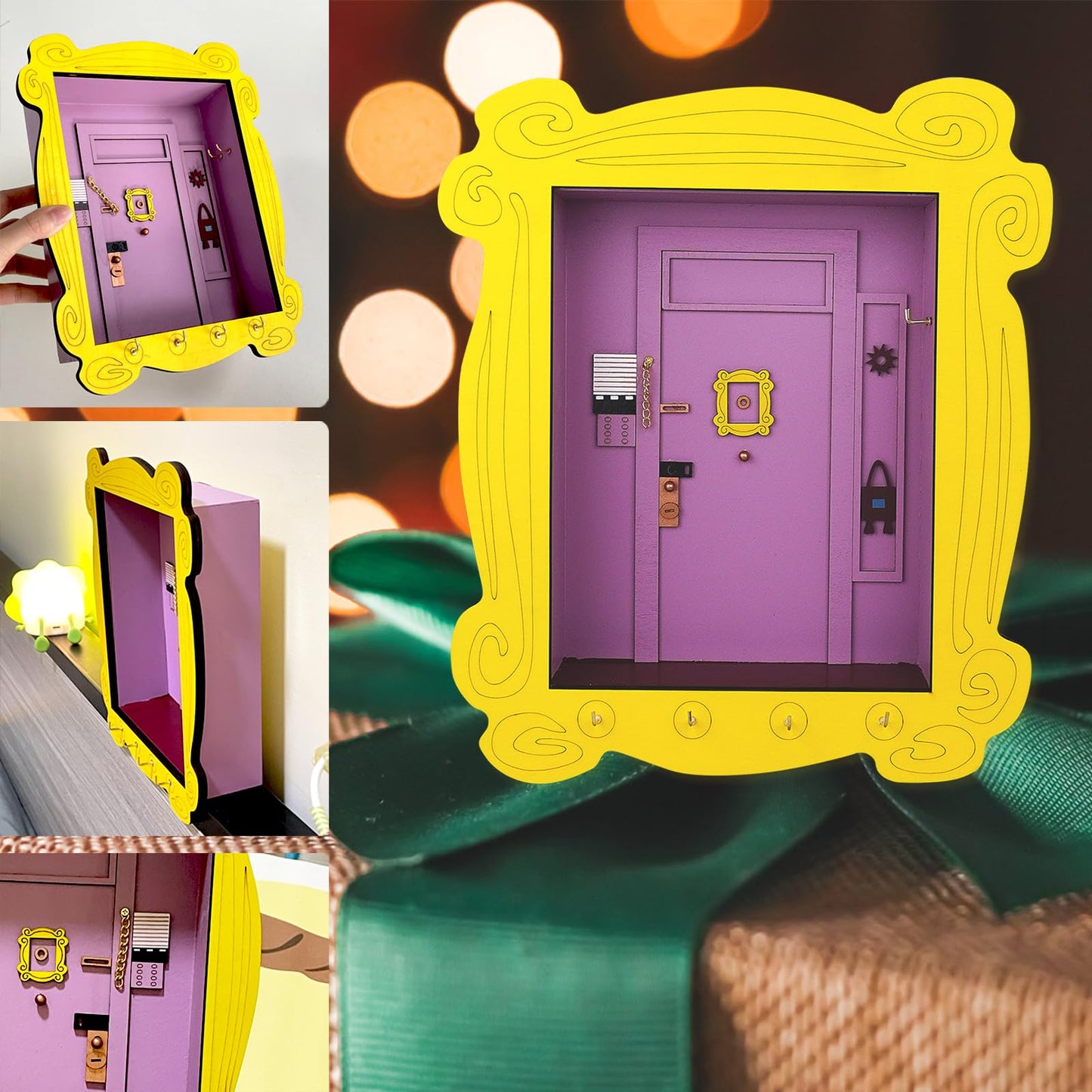 Purple Peephole Frame Key Holder