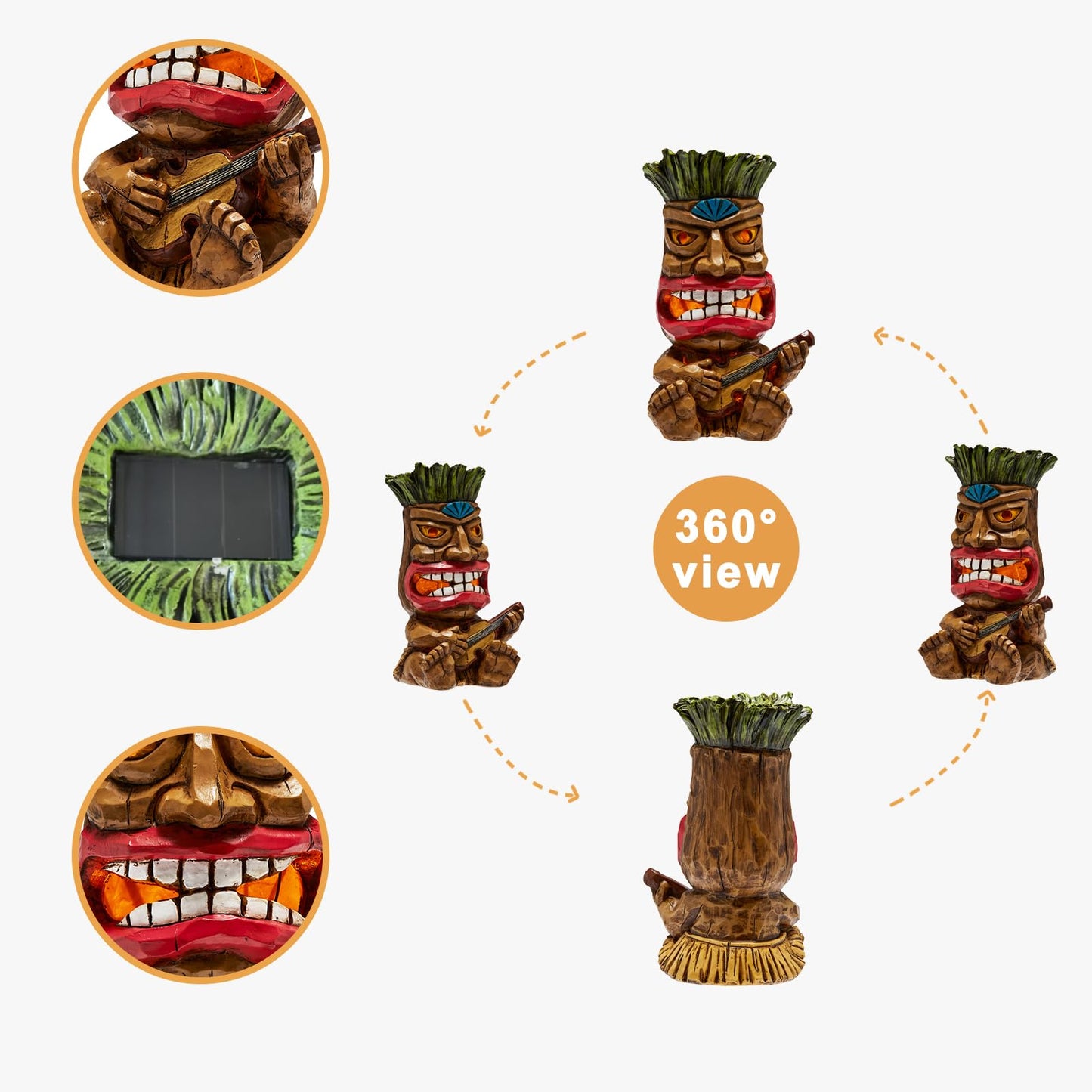 Solar Guitar Tiki Statue