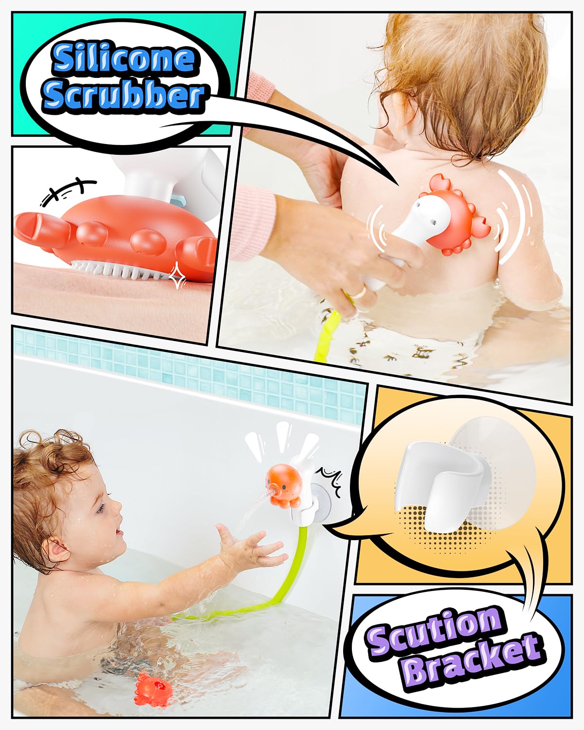 LED Baby Bath Toys with Temperature Display