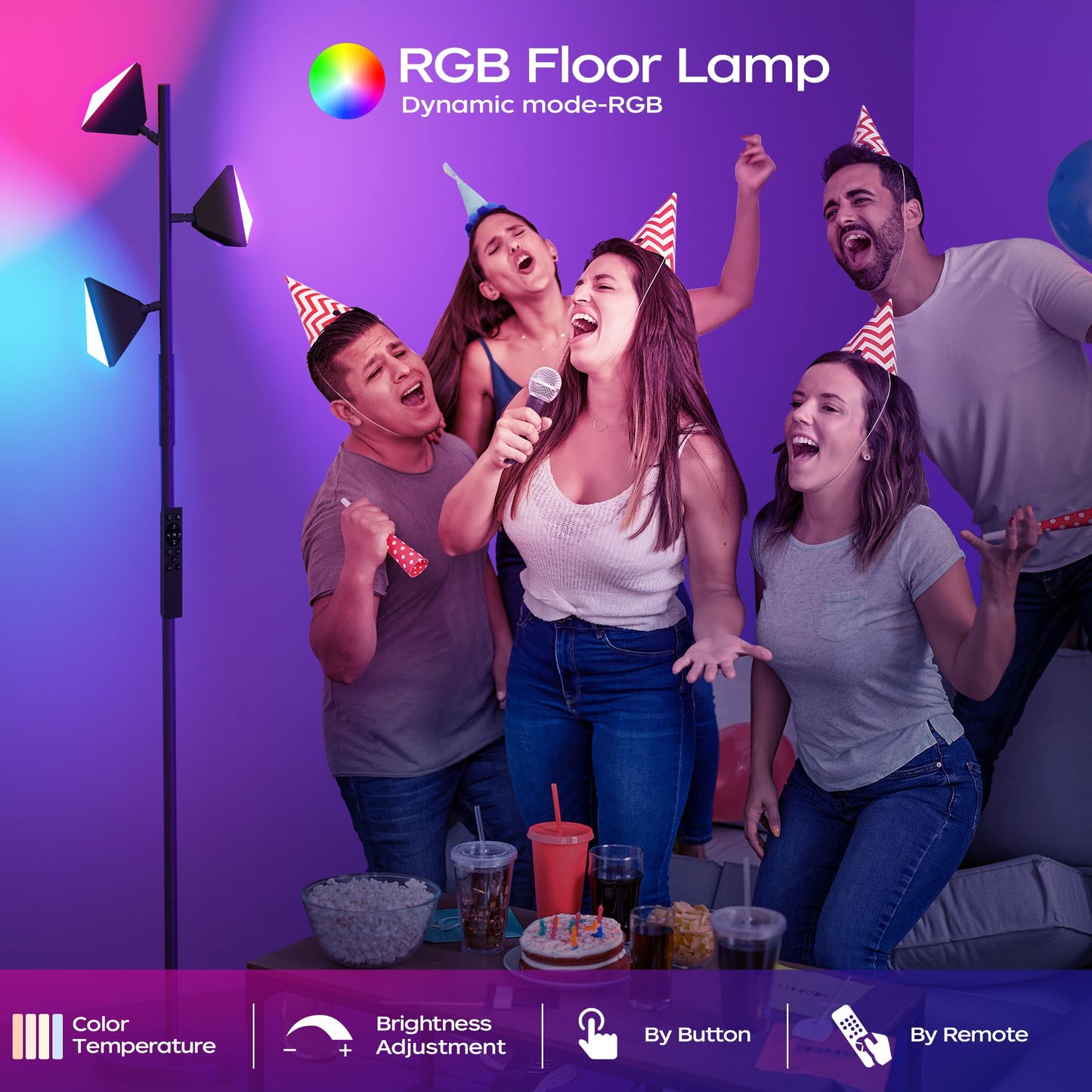 Color Changing LED Tree Floor Lamp