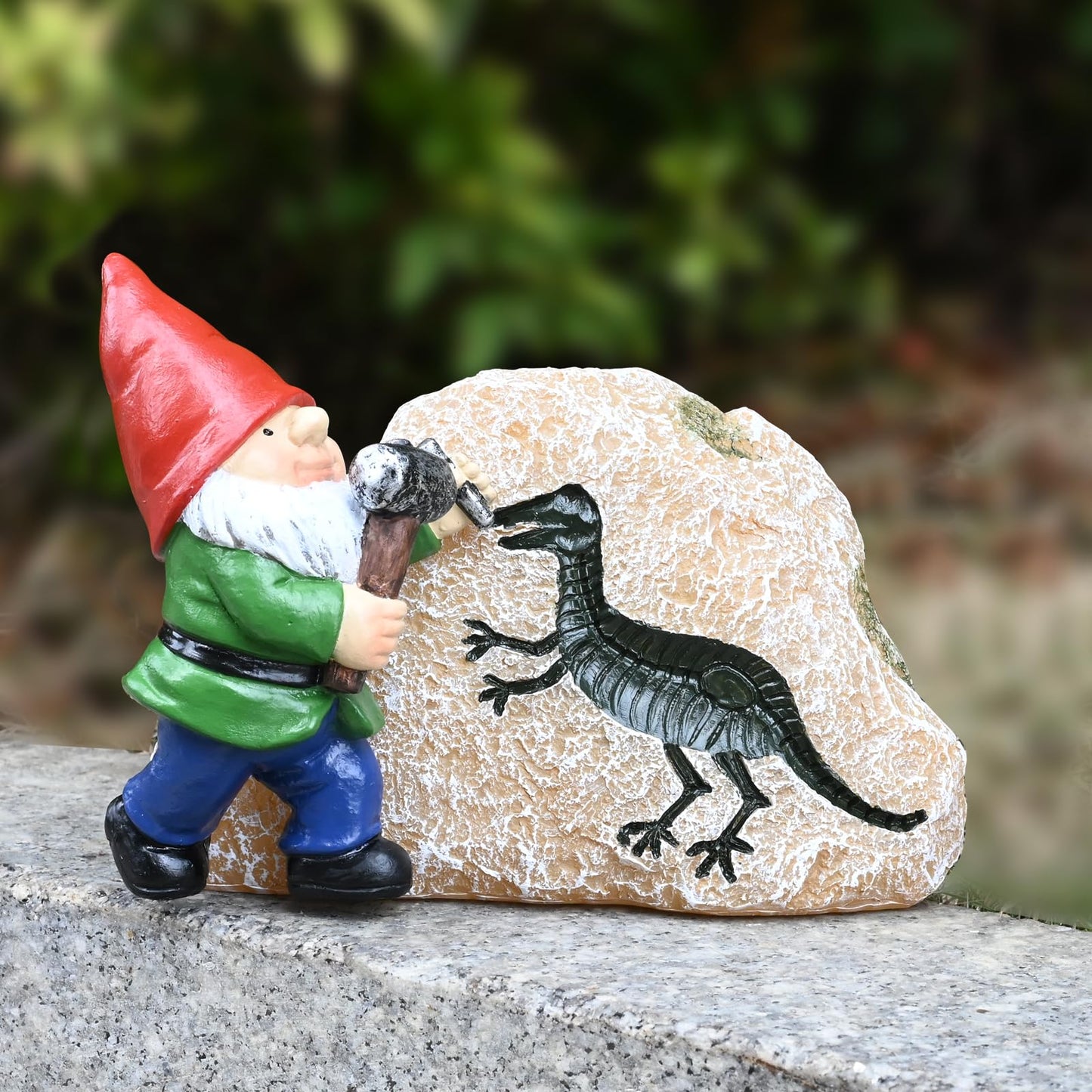 Garden Gnome Dinosaur Decor