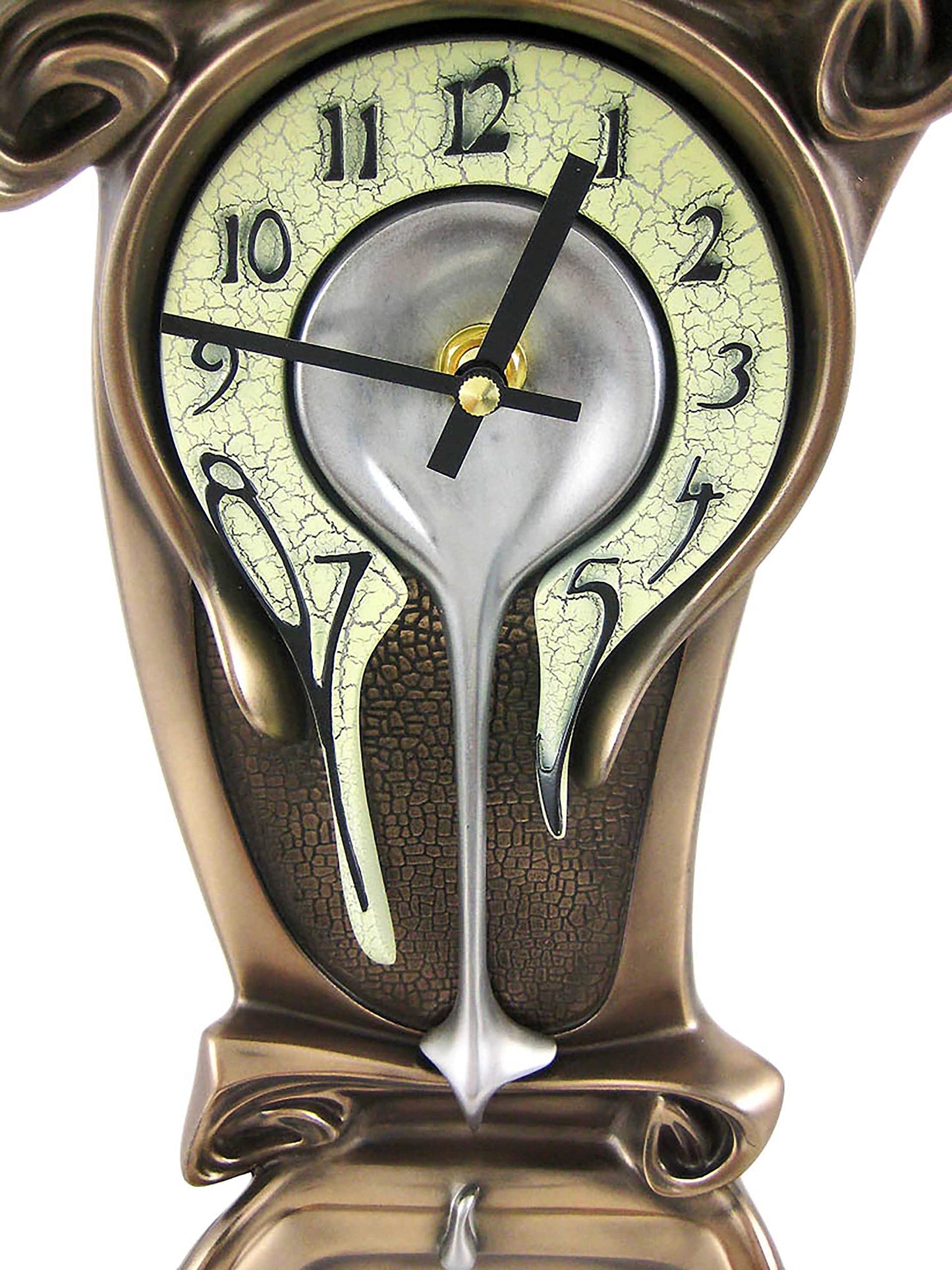 Art Nouveau Bronze Melting Table Clock