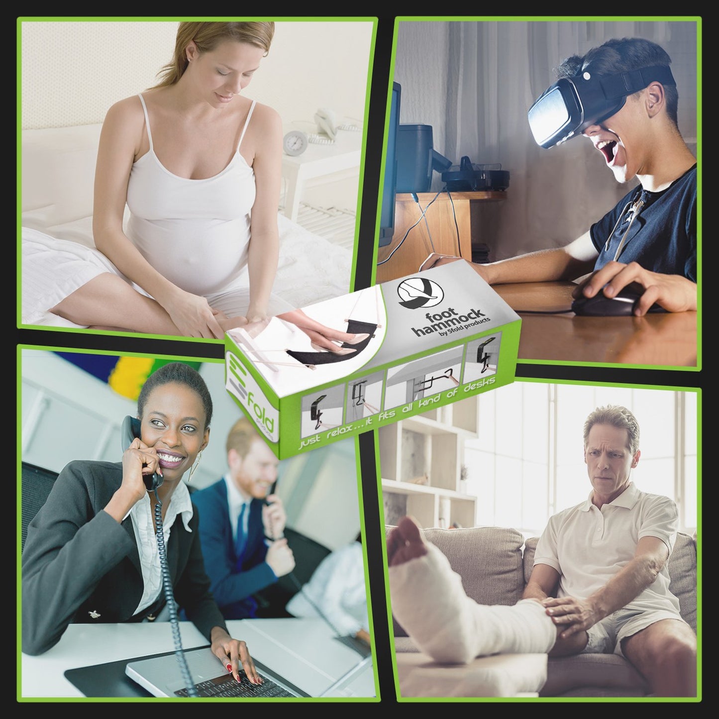 Foot Hammock for Desk - Adjustable Foot Rest
