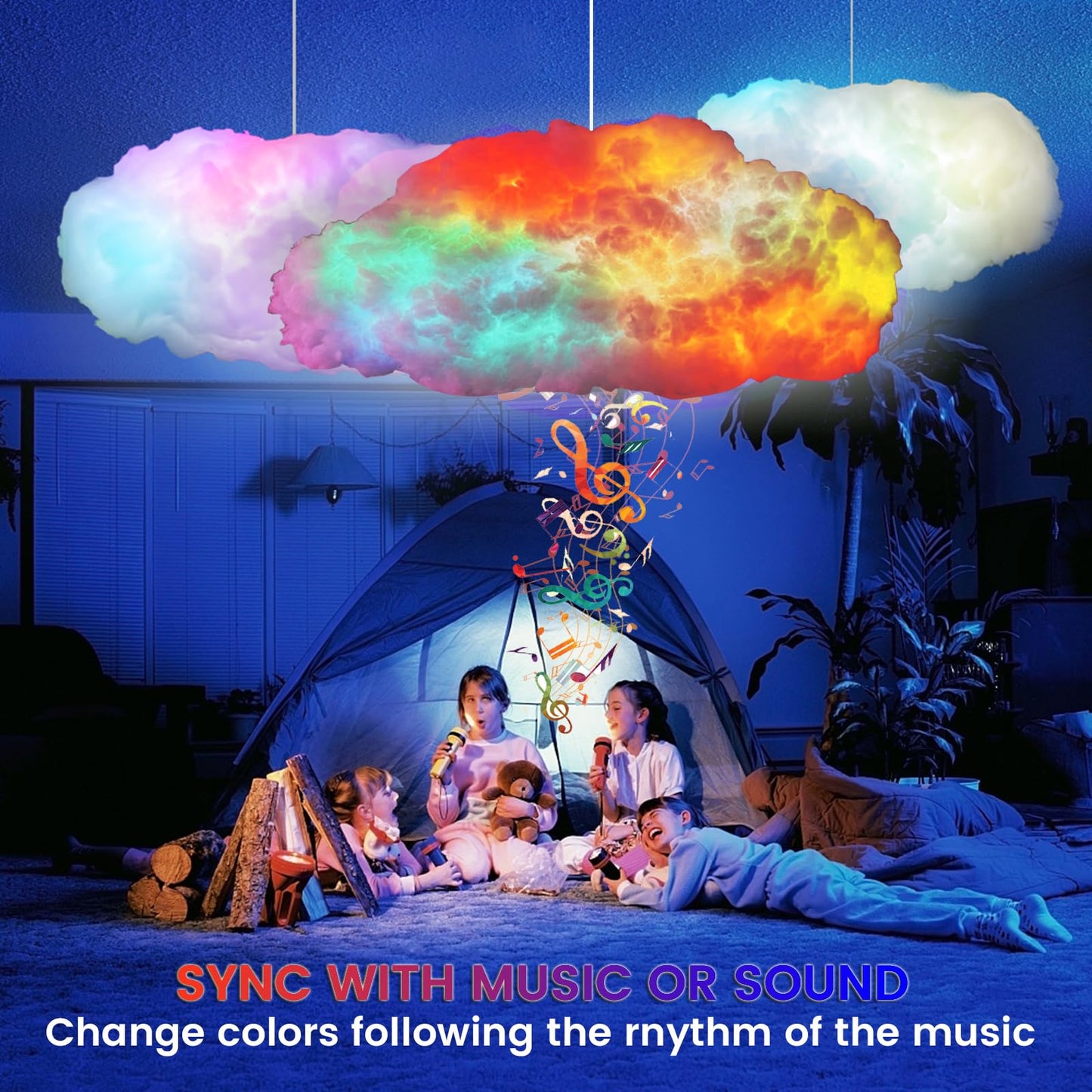 Cloud LED Lights with Music Sync