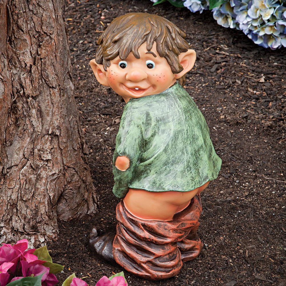 Naughty Garden Elf Statue