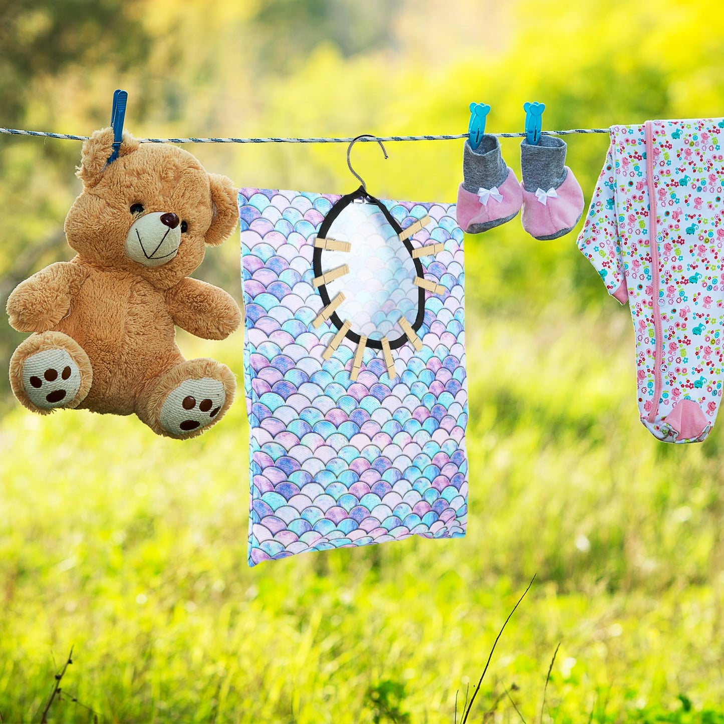 Mermaid Clothespin Bag Set