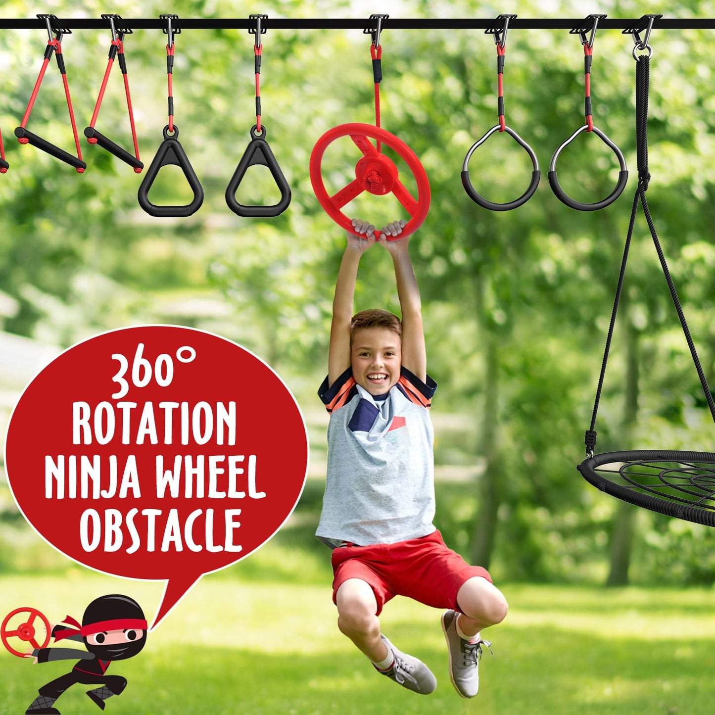 Kids’ Ninja Obstacle Course with 10 Accessories