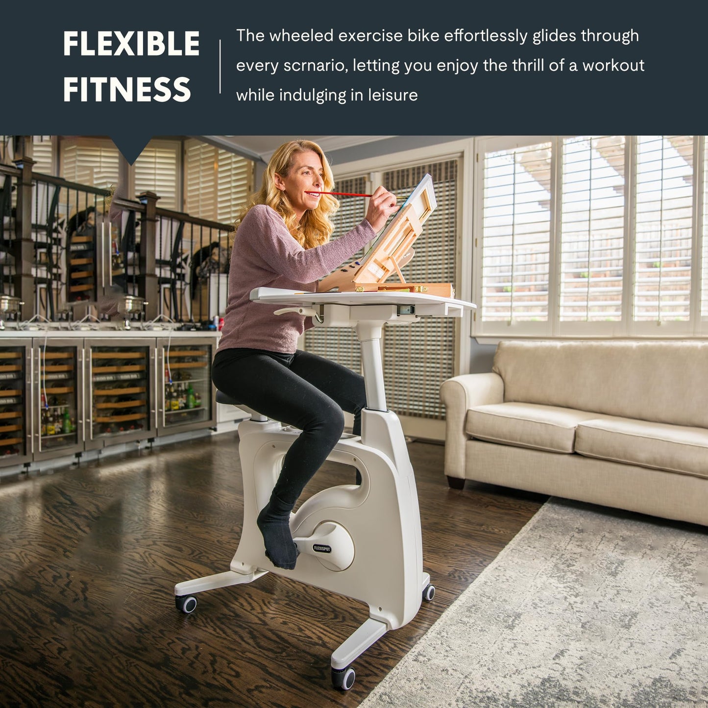 3-in-1 Exercise Bike - Desk Bike with Pedal Exerciser