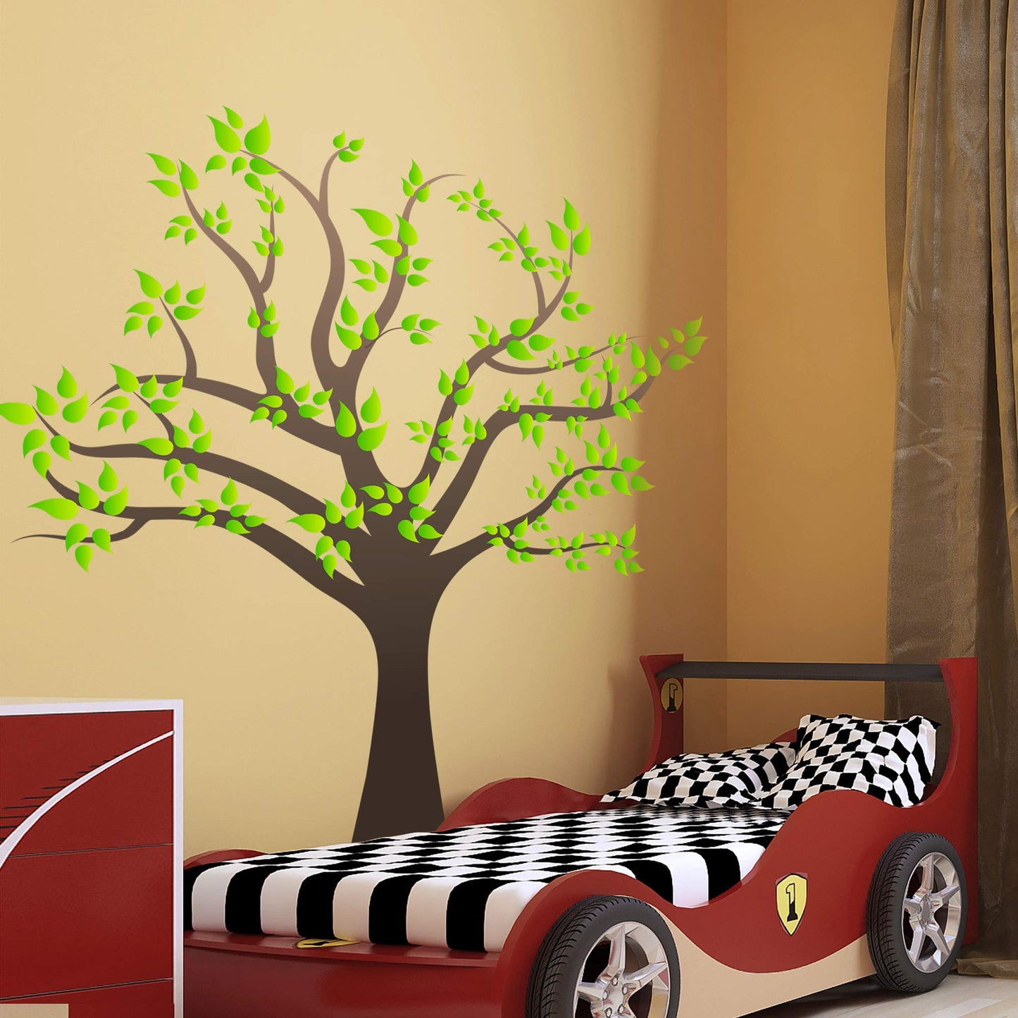 3D Green Tree Wall Stickers
