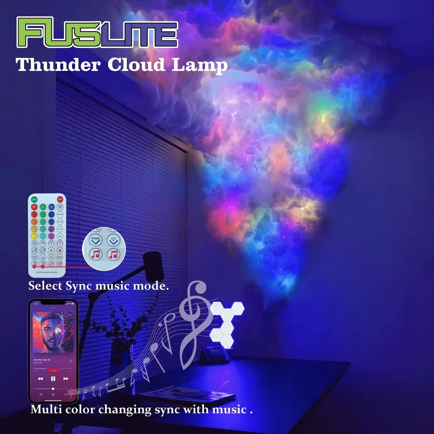New Cloud Light - 3D Thundercloud LED Night Light