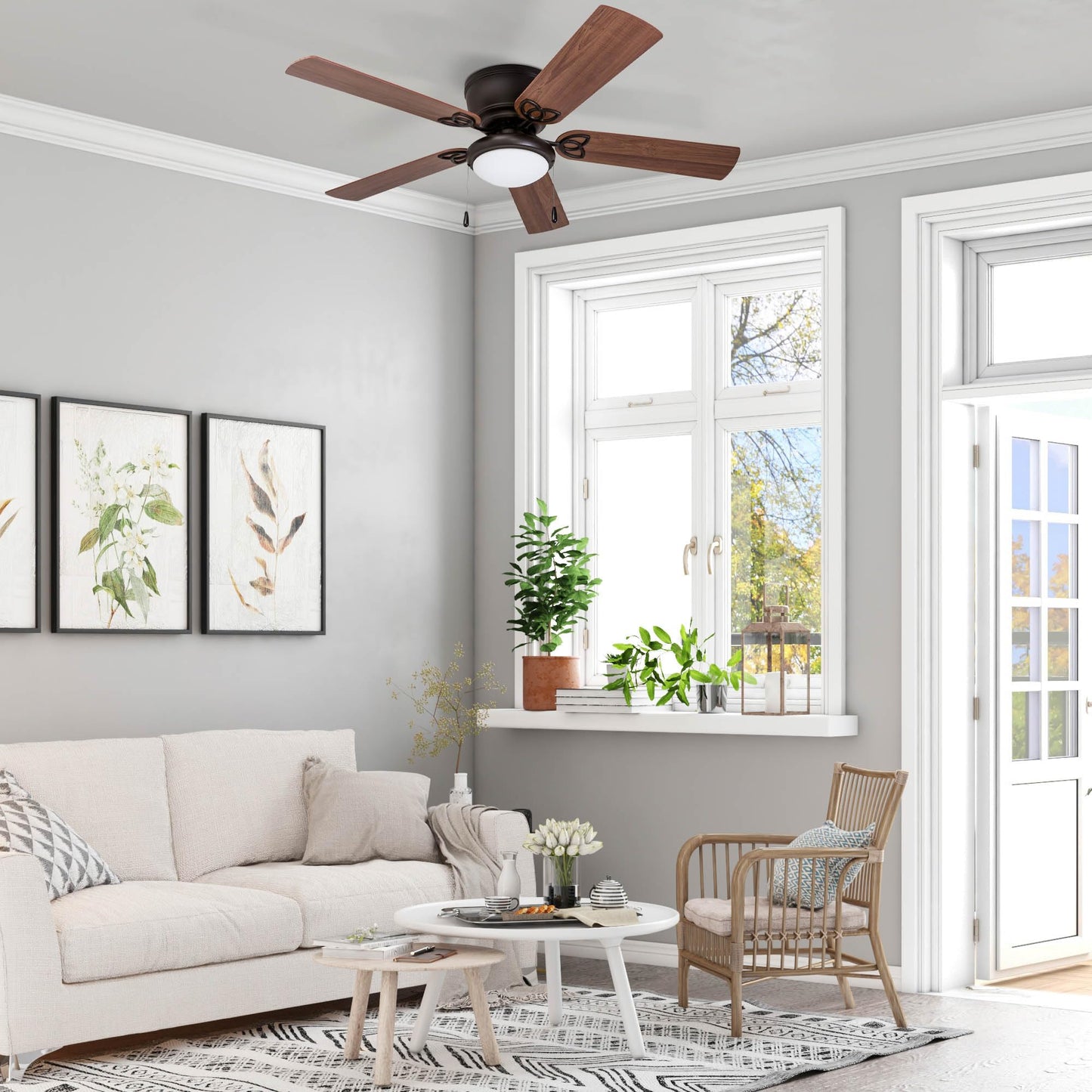Low-Profile 52-Inch Ceiling Fan