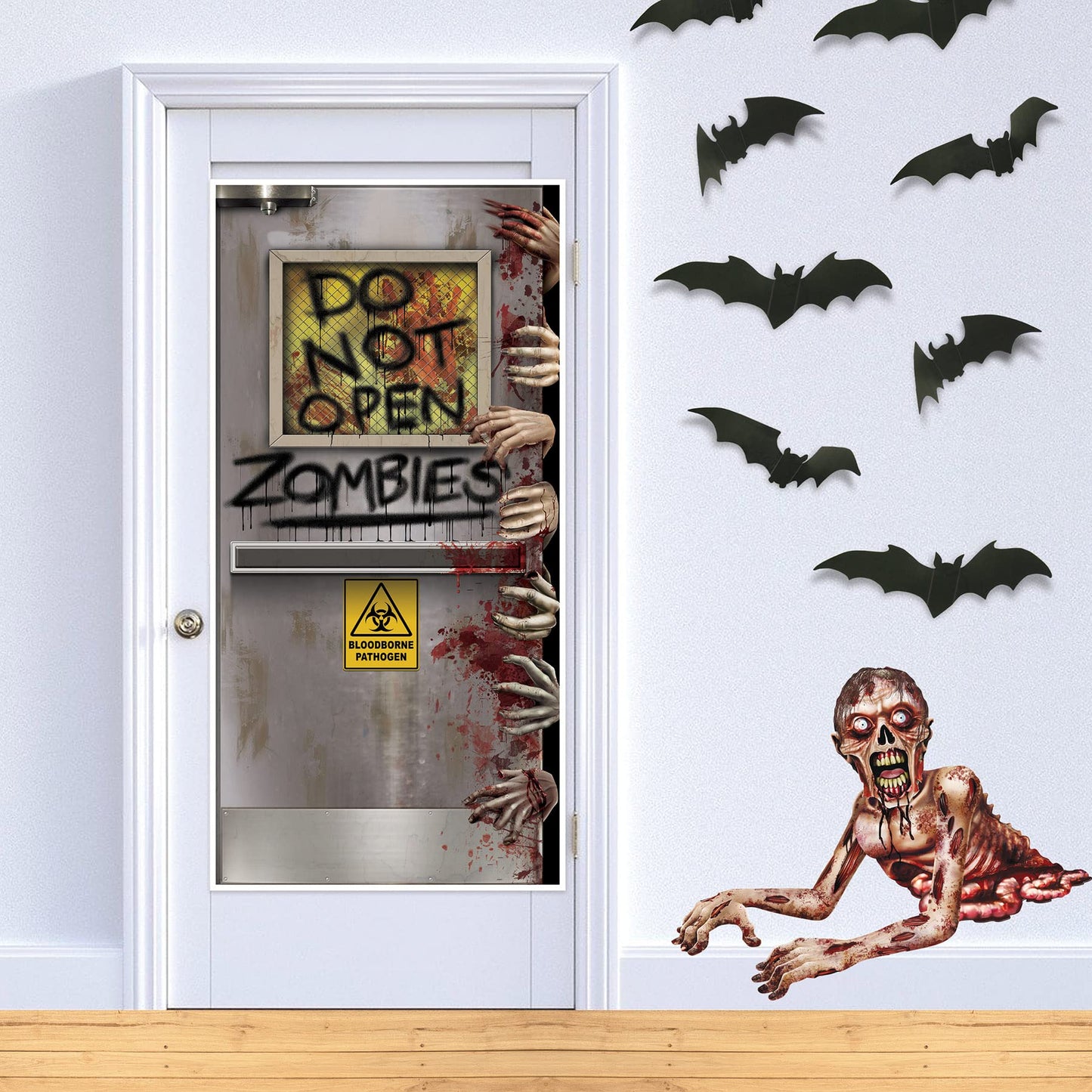 Halloween Zombies Lab Door Cover