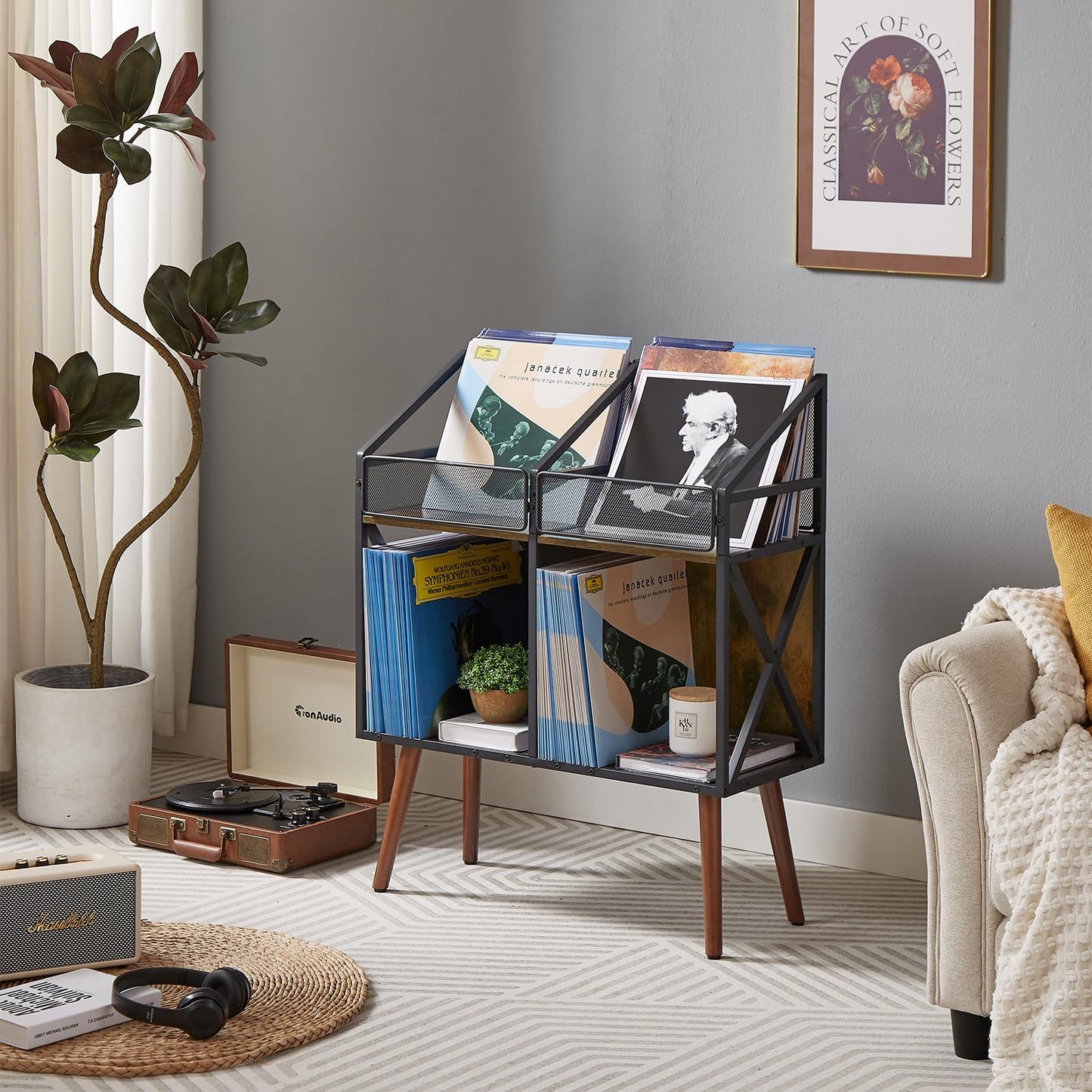 Vinyl Record Storage Holder Rack