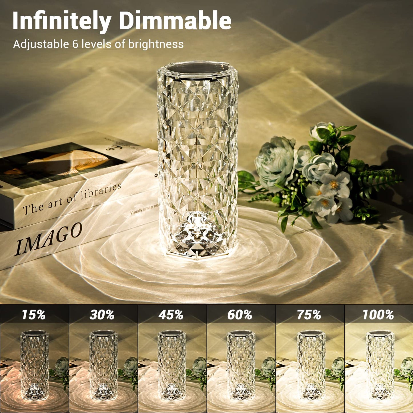 Crystal Touch Control Table Lamp