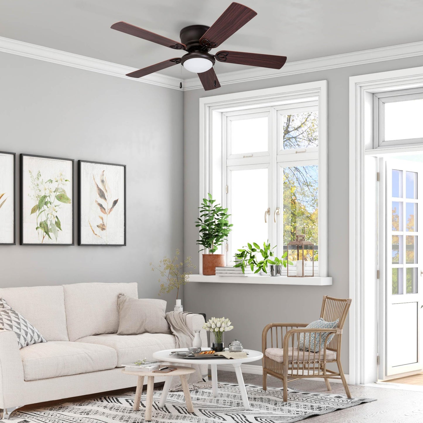 Low-Profile 52-Inch Ceiling Fan