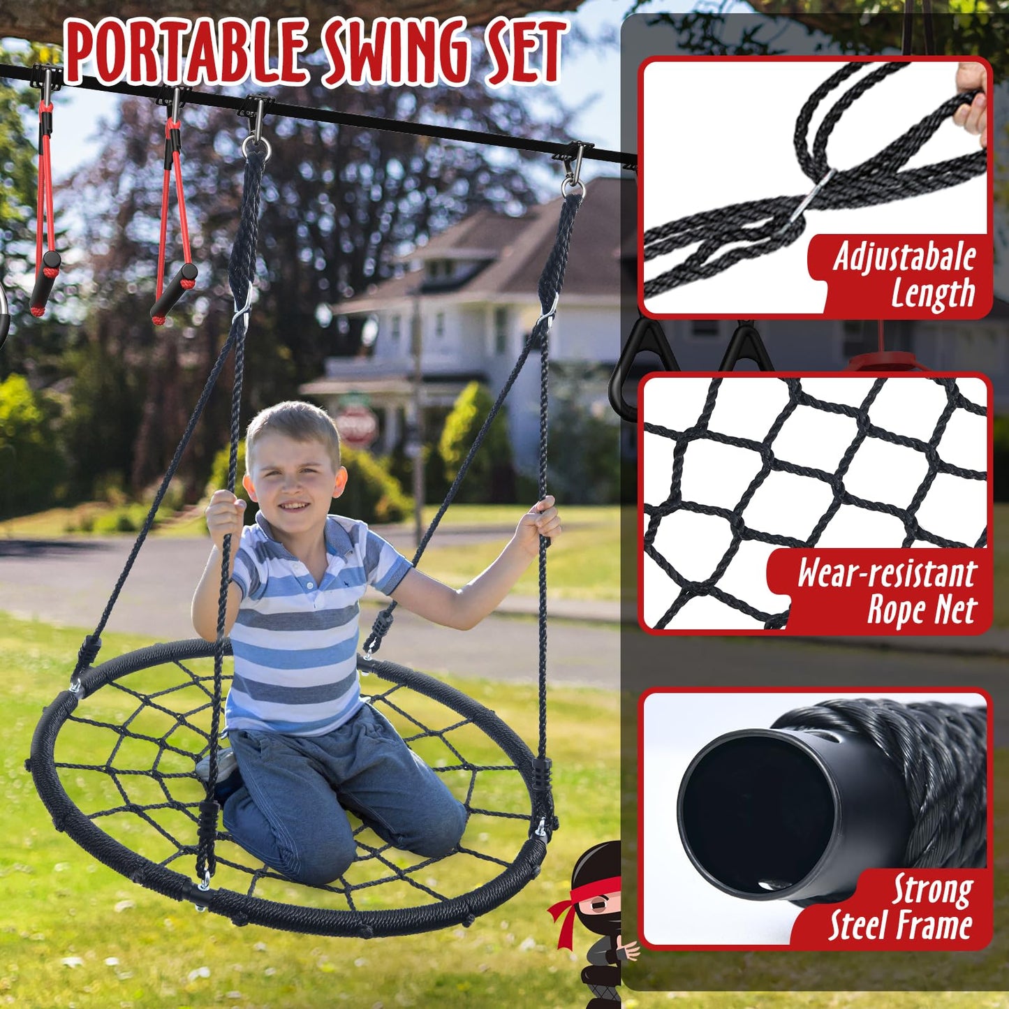 Kids’ Ninja Obstacle Course with 10 Accessories