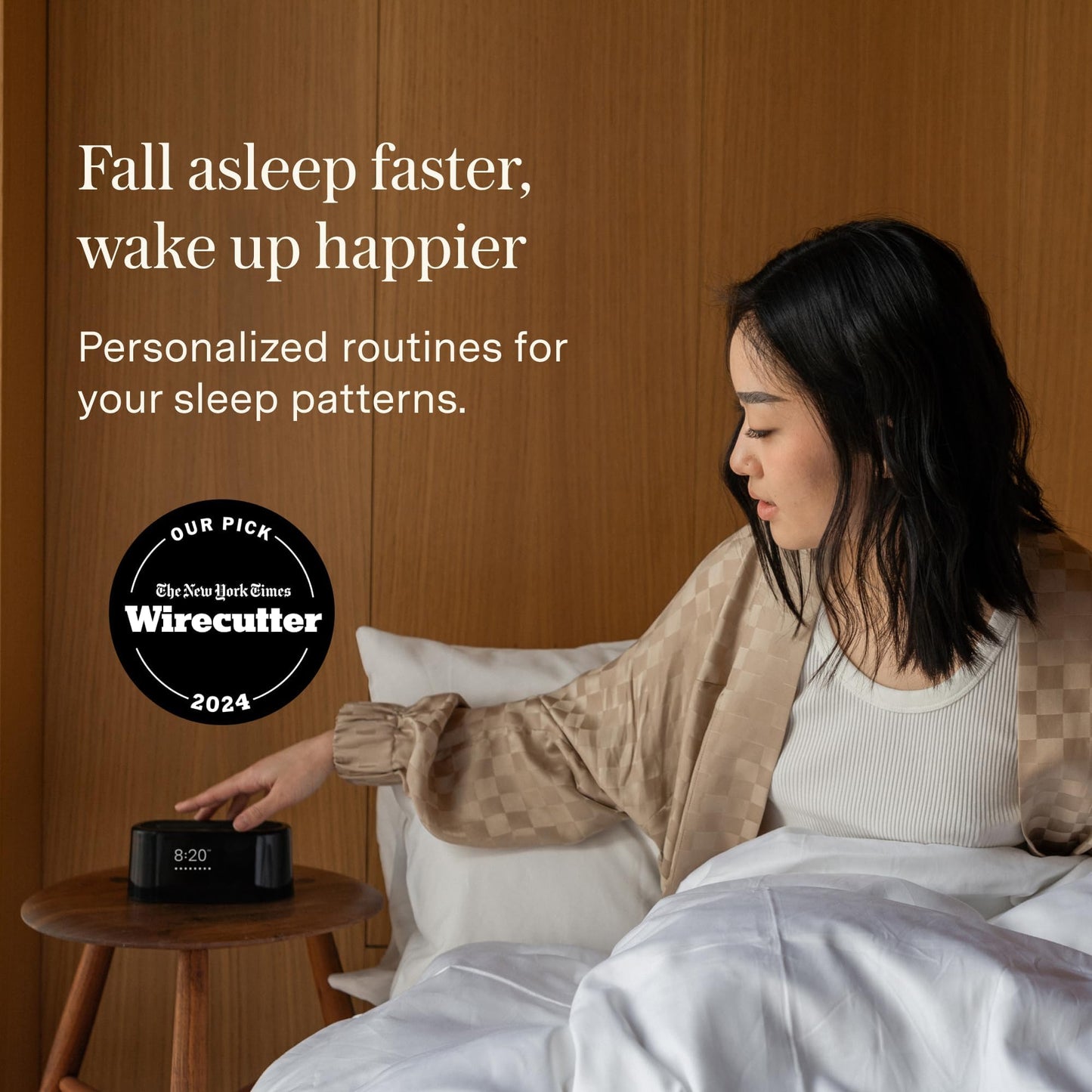 Smart Alarm Clock with Calming Sound Library