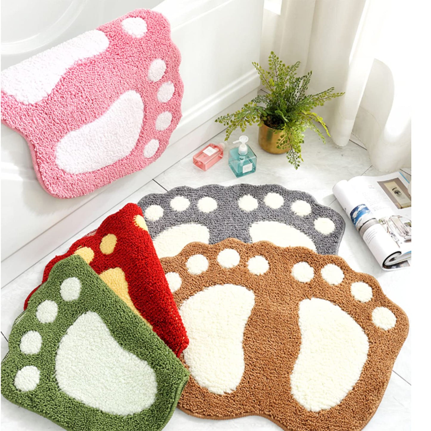 Non-Slip Microfiber Bathroom Rug