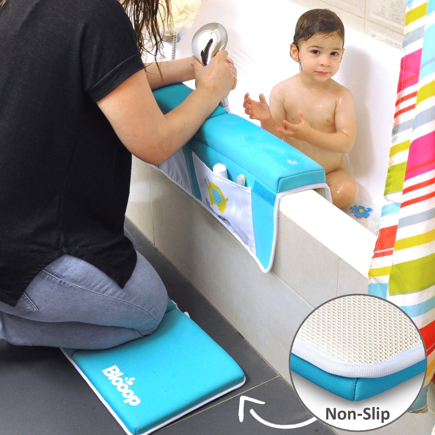 Bath Kneeler with Elbow Rest Pad