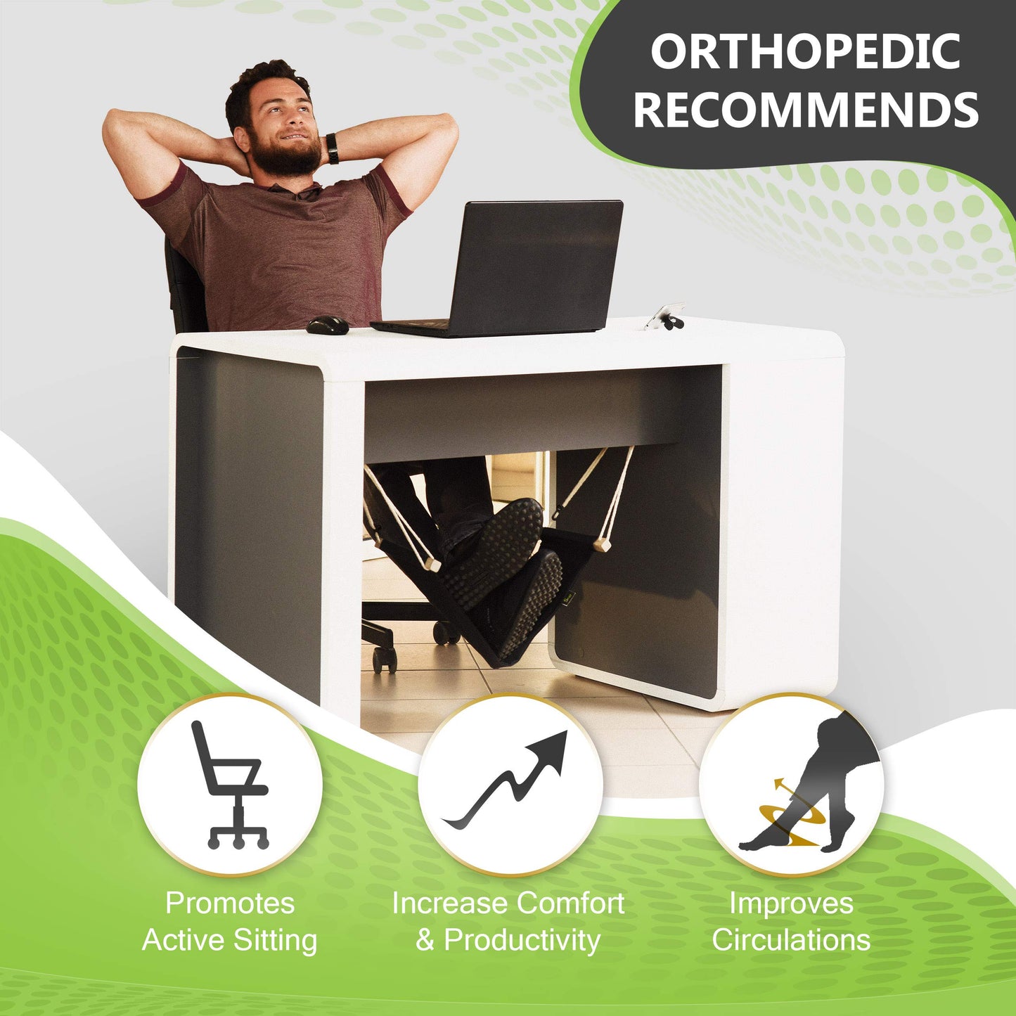 Foot Hammock for Desk - Adjustable Foot Rest