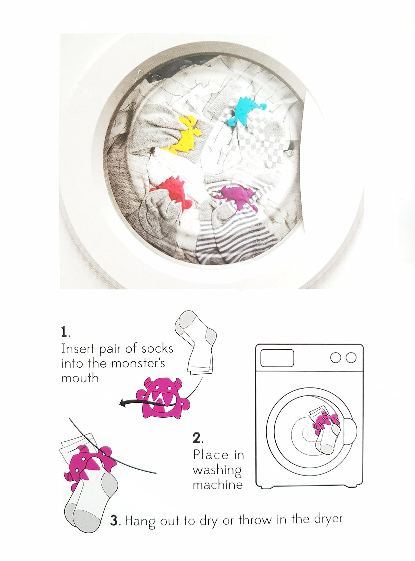 OTOTO SOCK MONSTERS Laundry Sock Locks