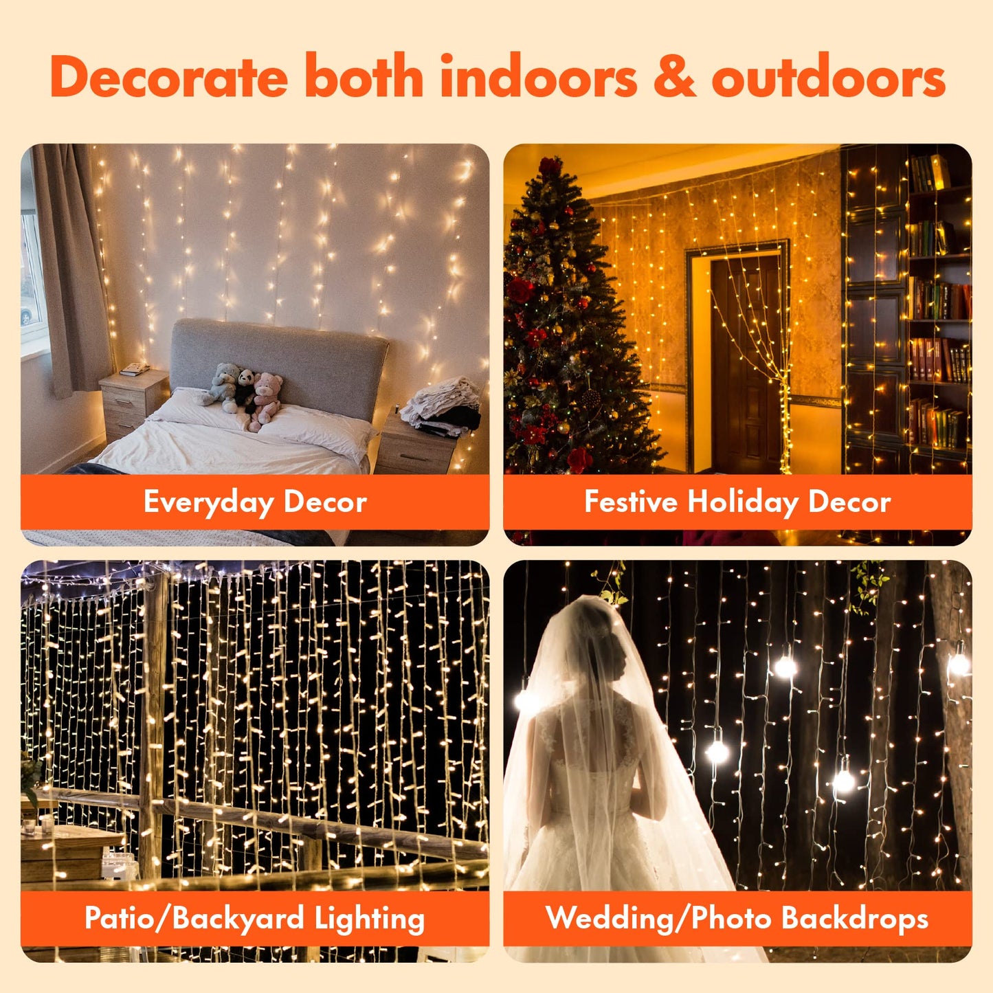 Twinkle Star LED Curtain Lights