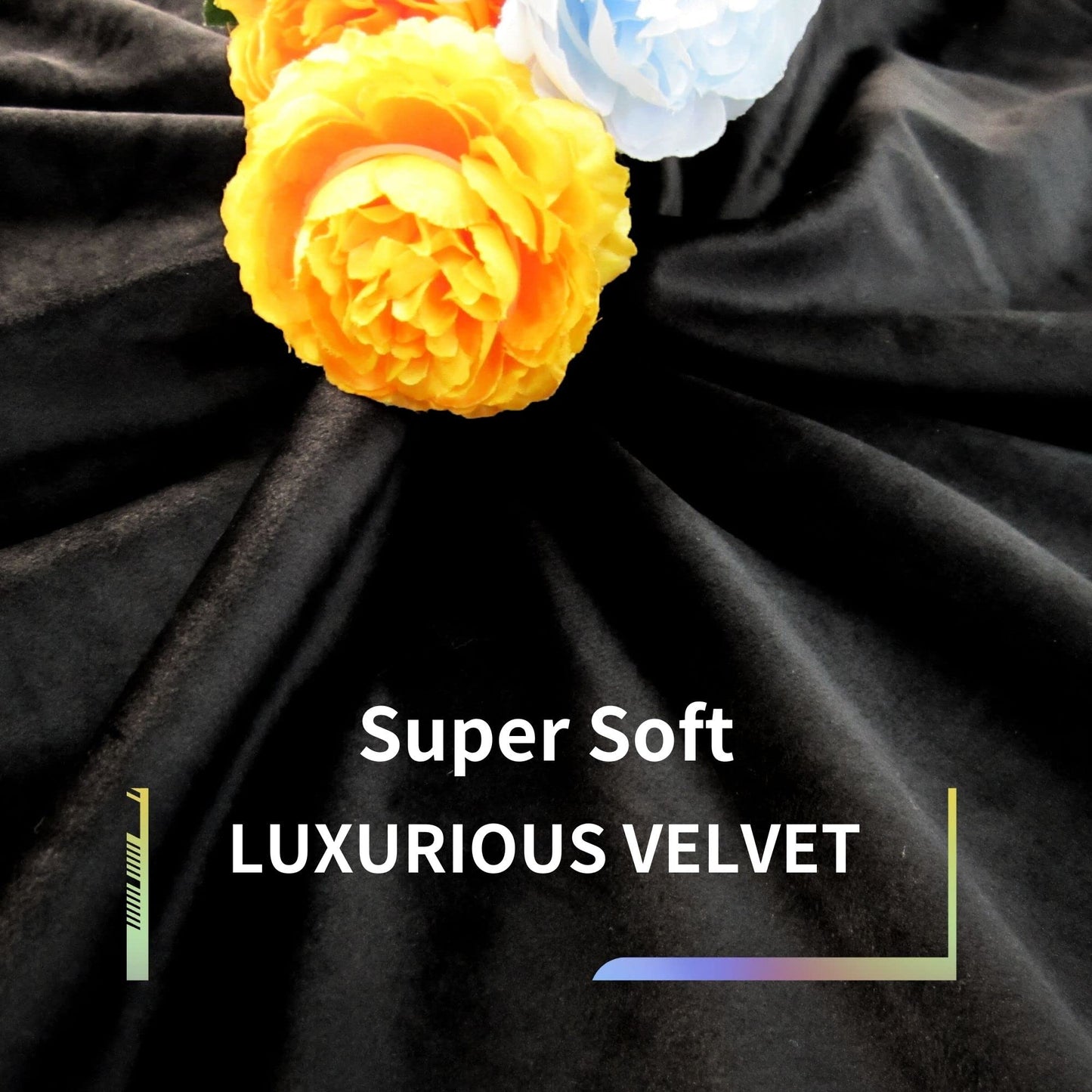 Black Velvet Blackout Curtains - 84" Long