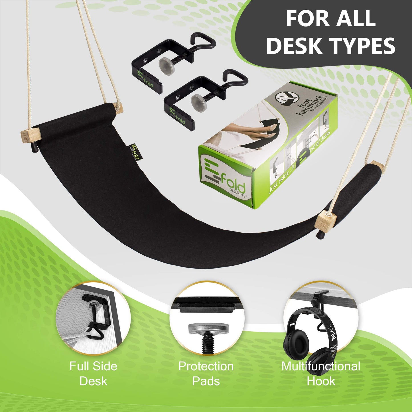 Foot Hammock for Desk - Adjustable Foot Rest