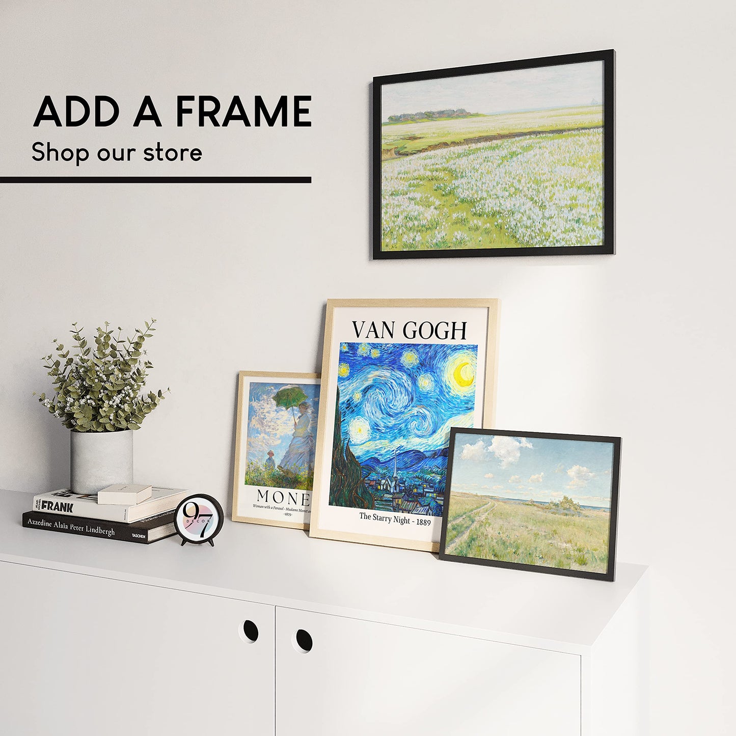 Black and White City Wall Art Print