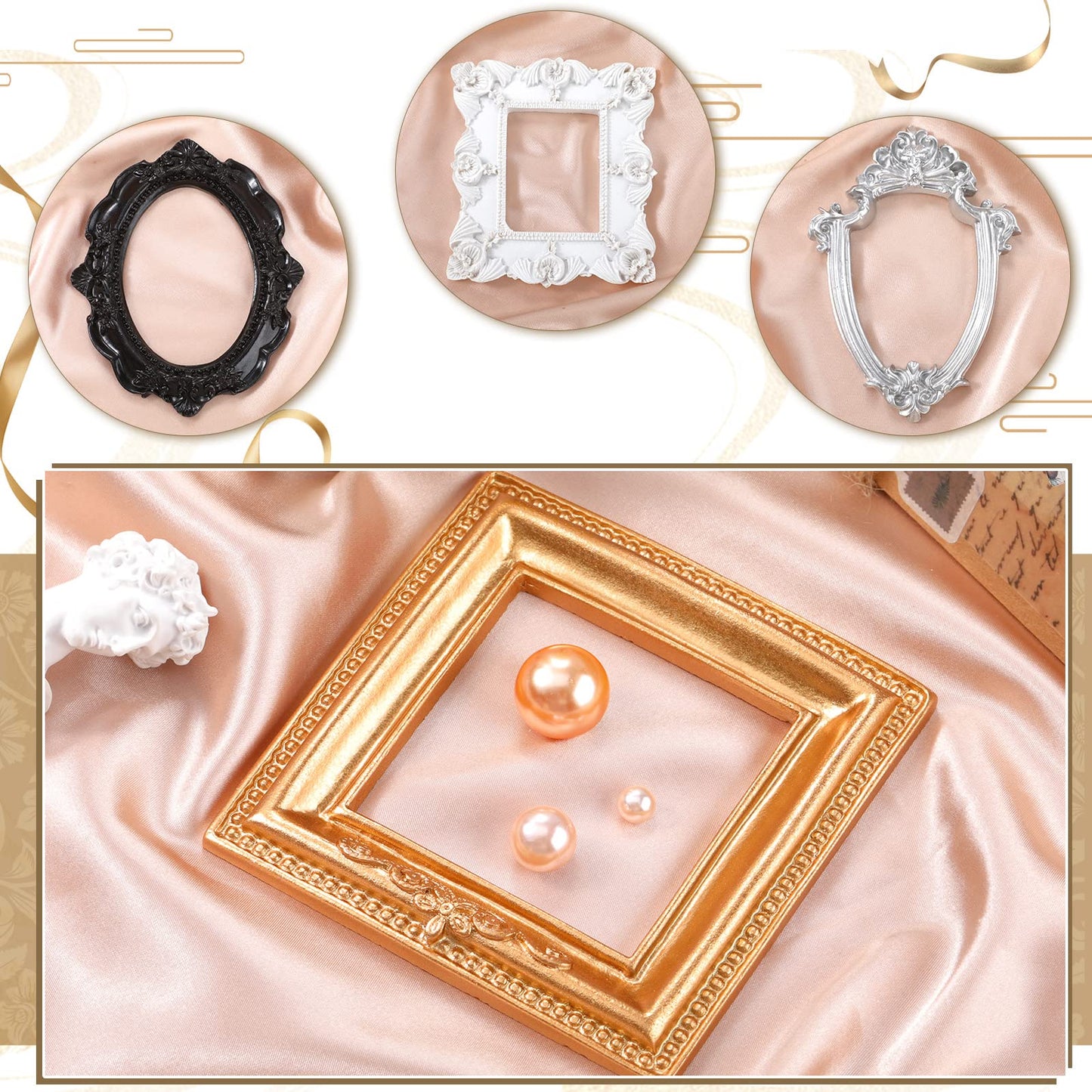 Vintage Resin Picture Frames - Set of 10
