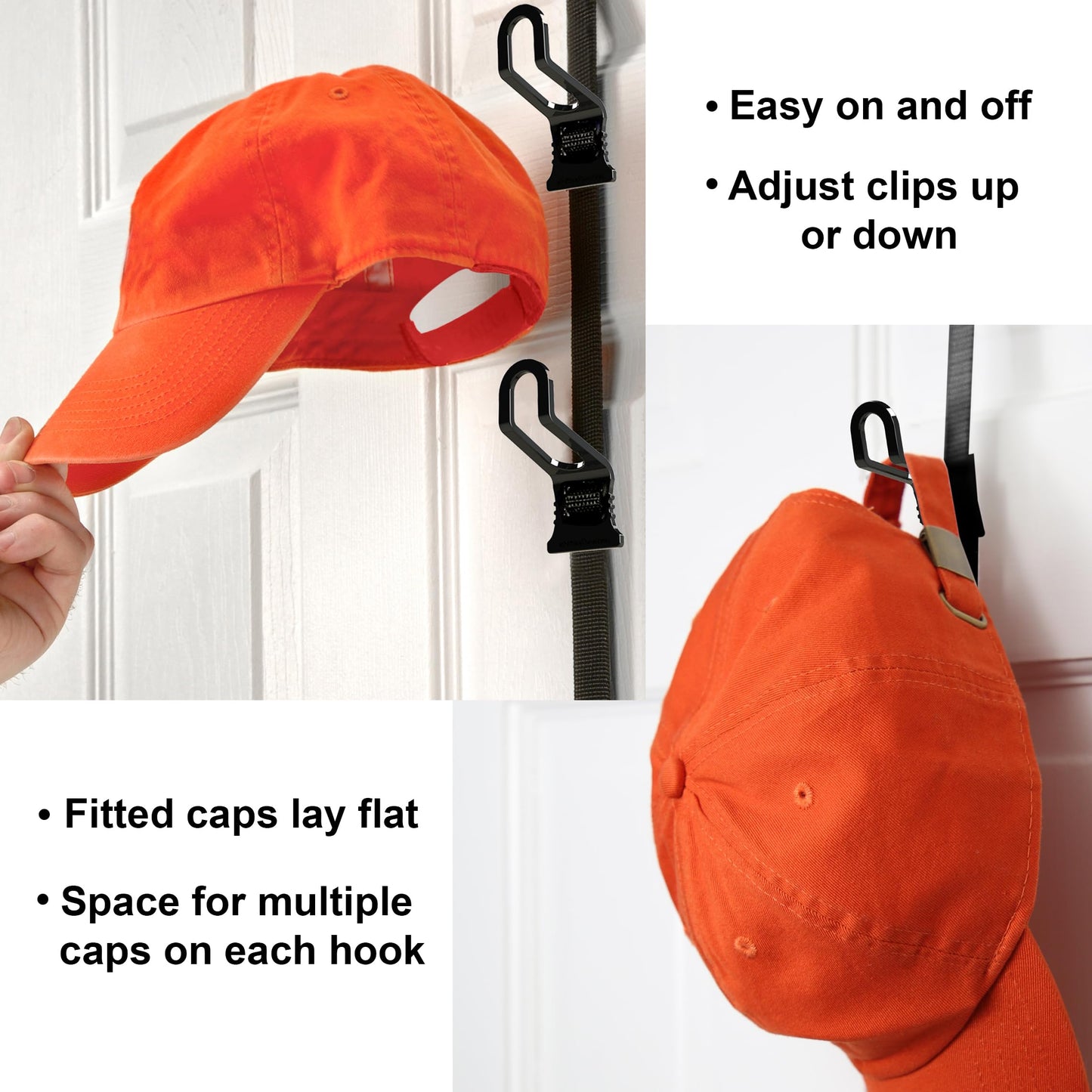 Over-the-Door Adjustable Cap Organizer