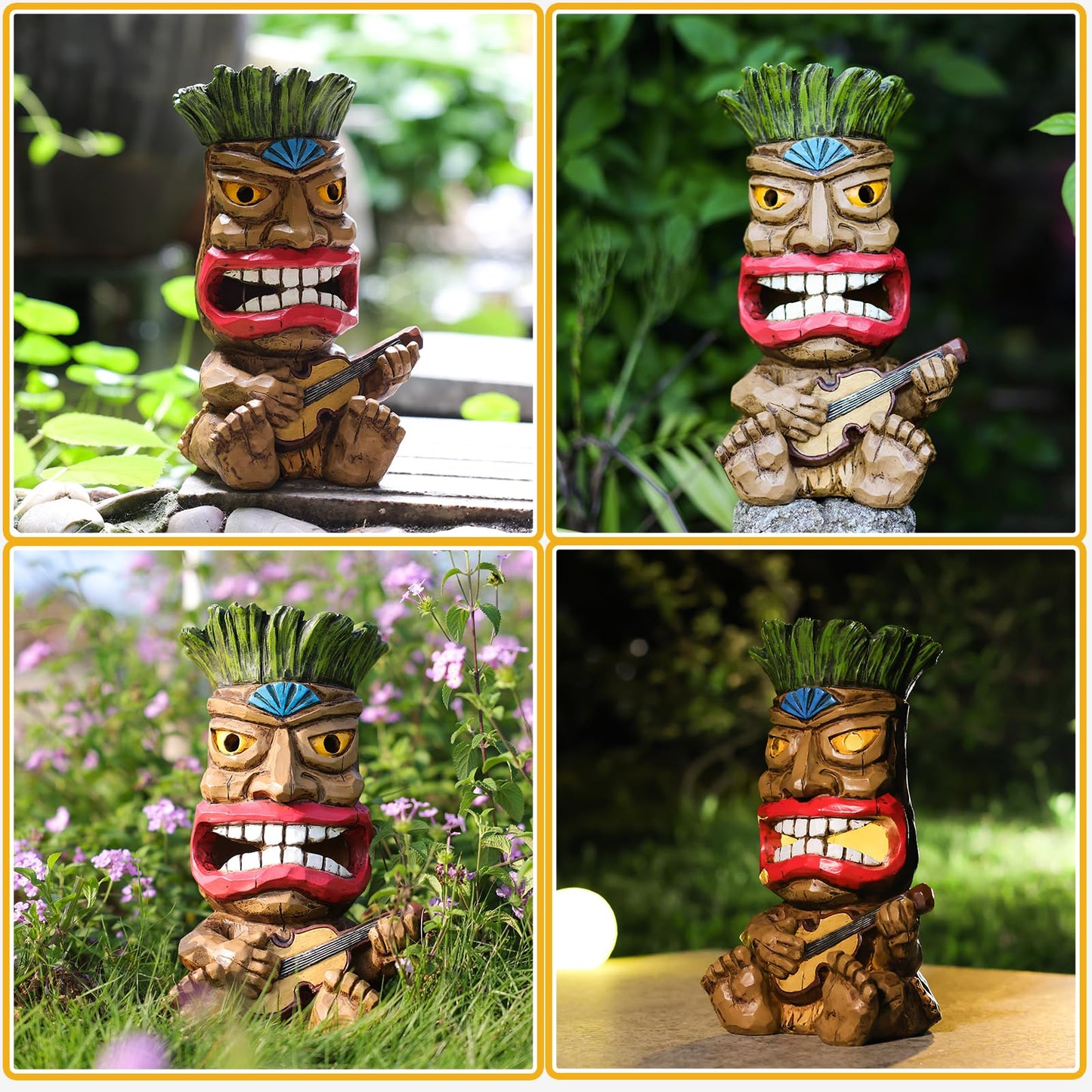 Solar Guitar Tiki Statue