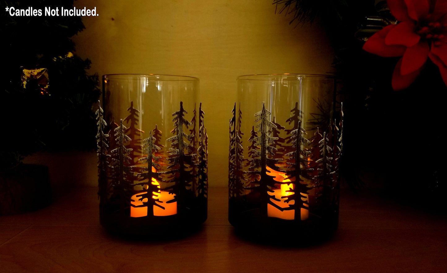 Rustic Candle Holders Set