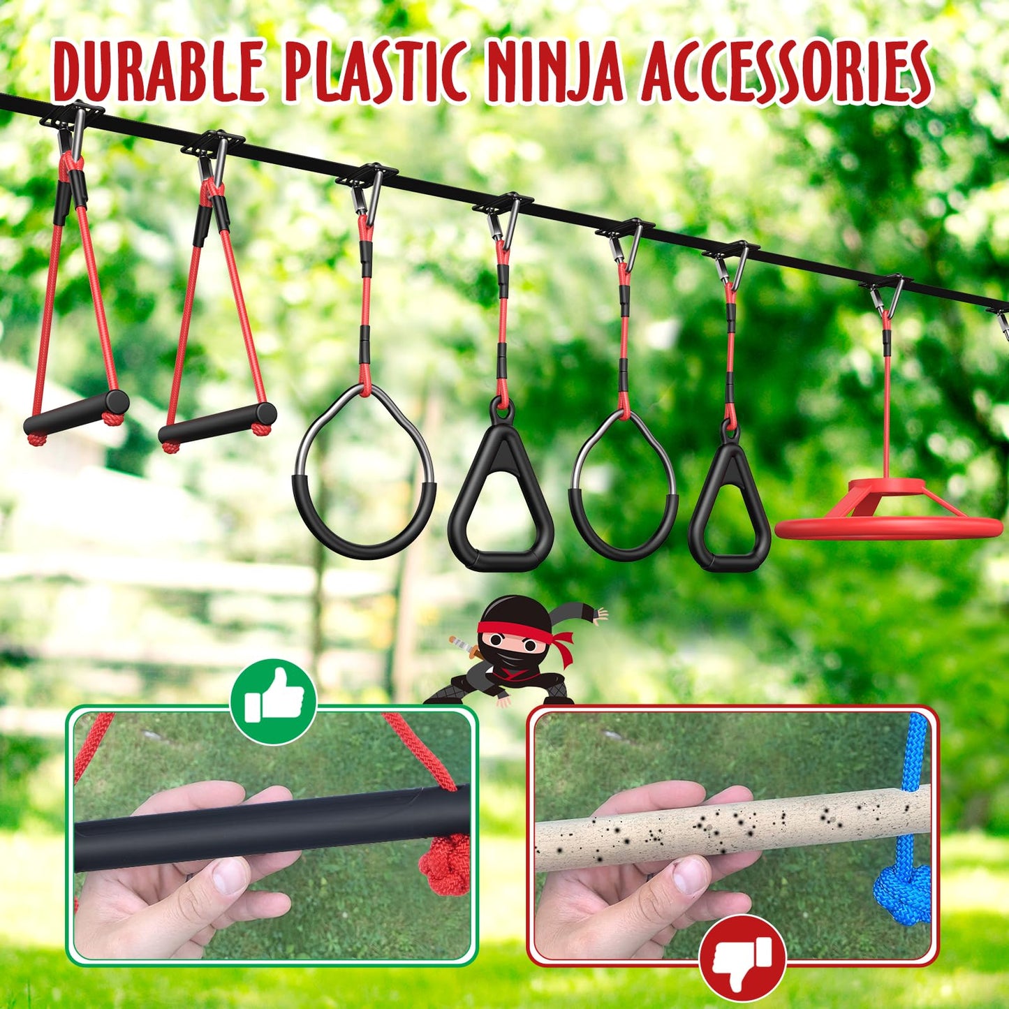 Kids’ Ninja Obstacle Course with 10 Accessories