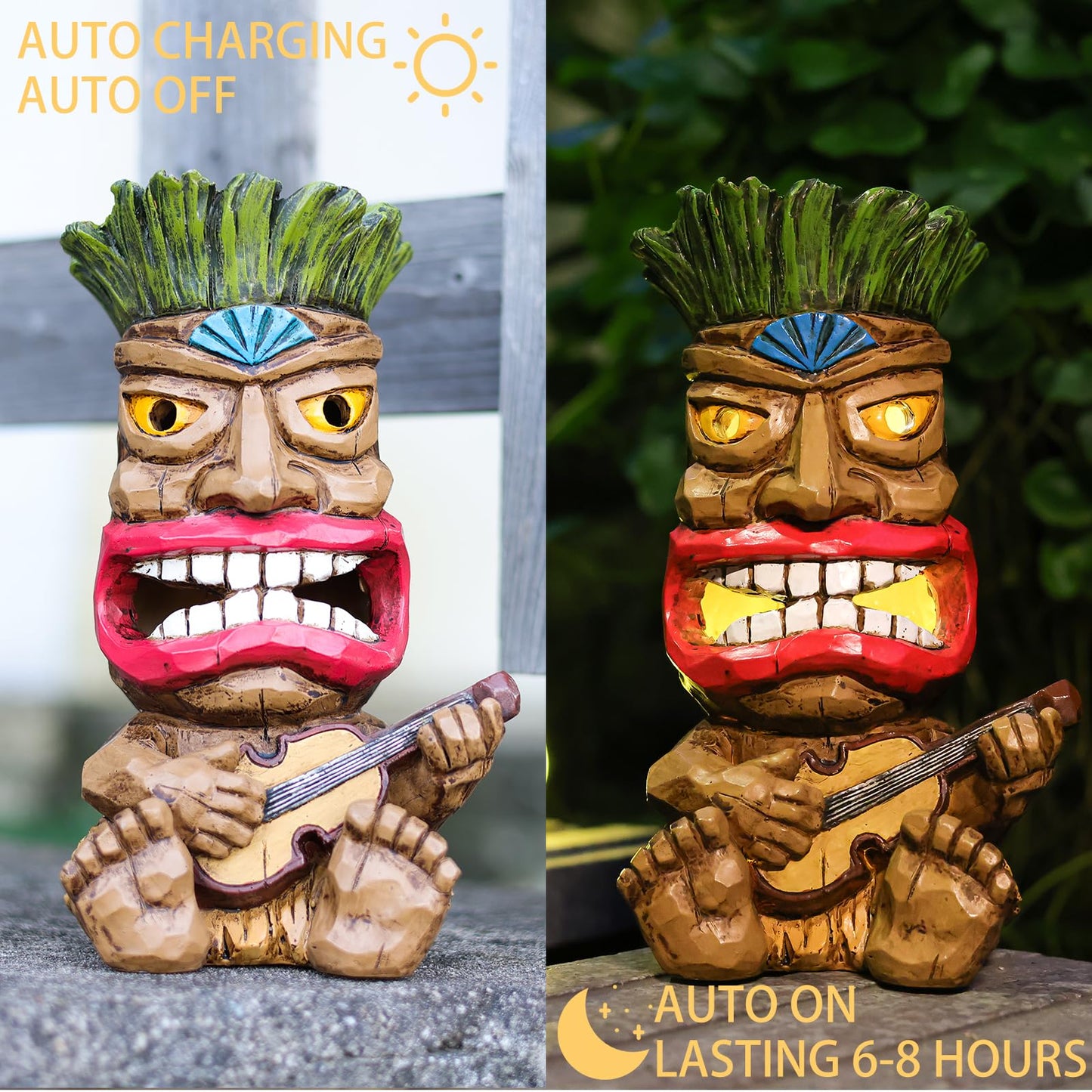 Solar Guitar Tiki Statue
