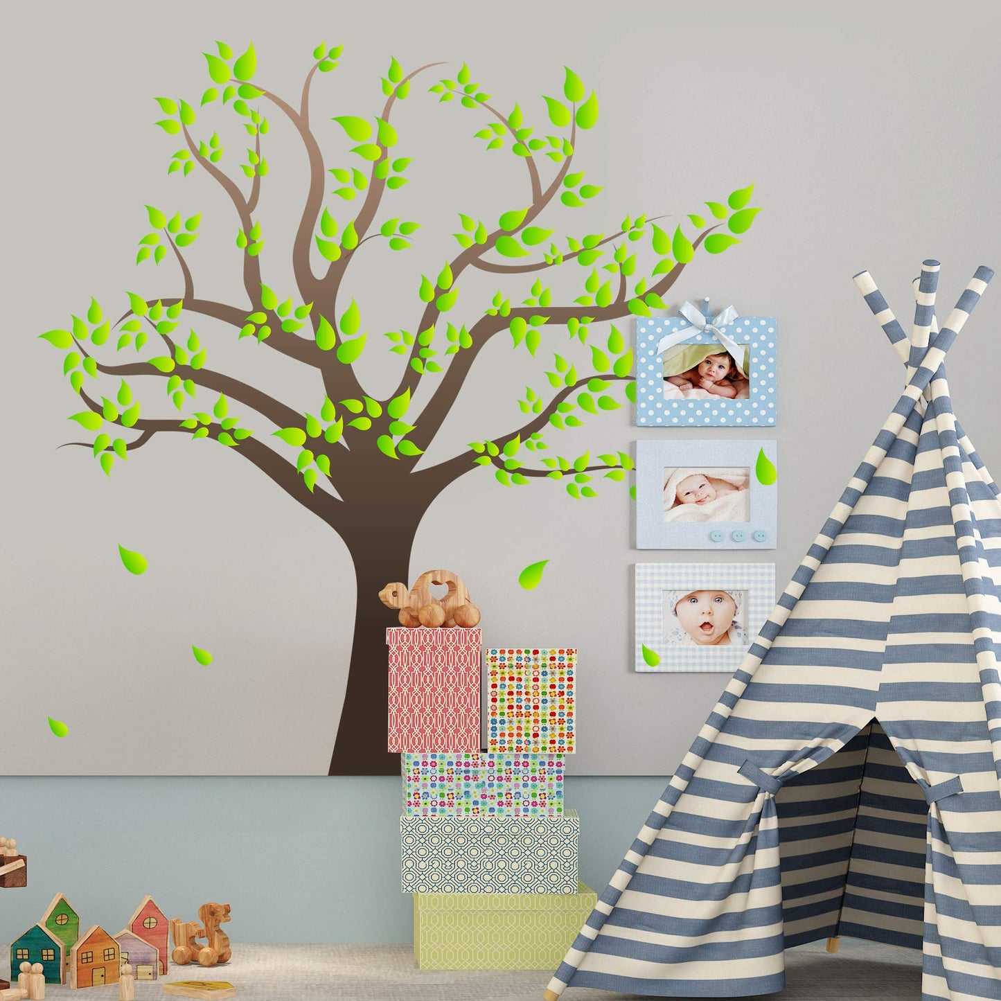 3D Green Tree Wall Stickers