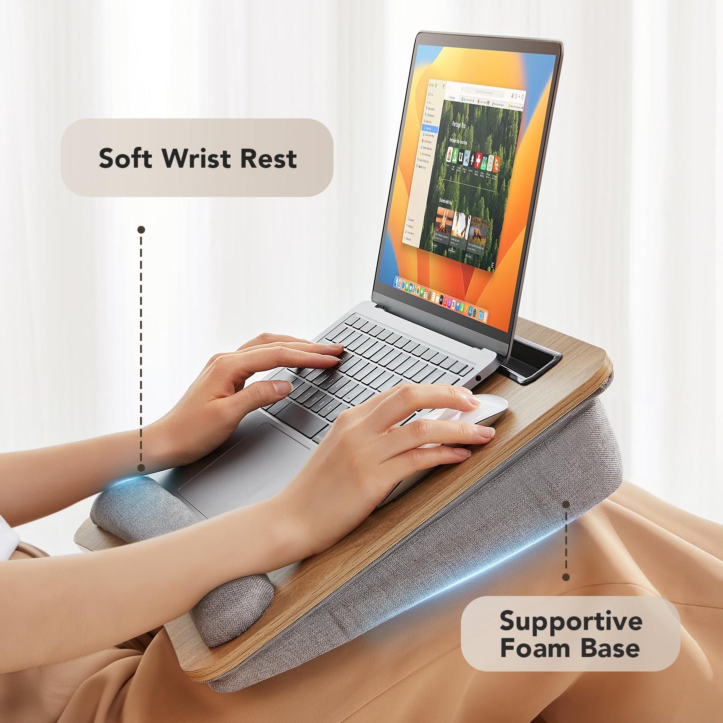 Portable Lap Laptop Desk with Cushion