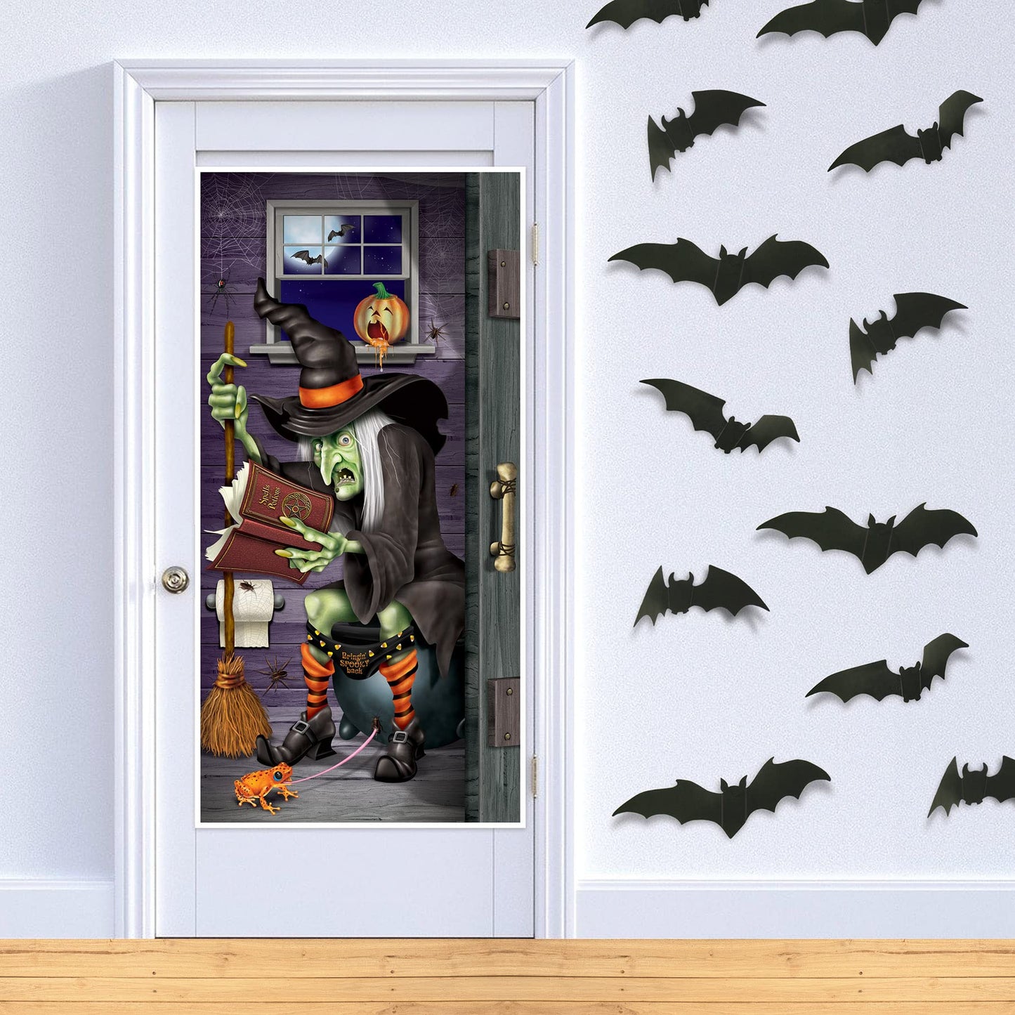 Halloween Witch Restroom Door Cover