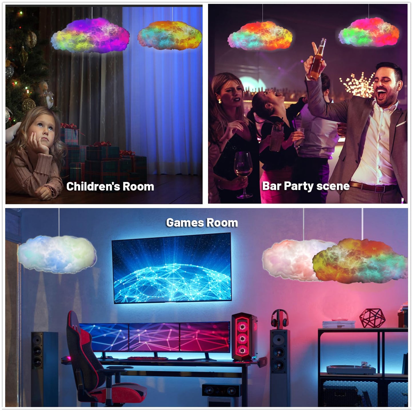 Cloud LED Lights with Music Sync