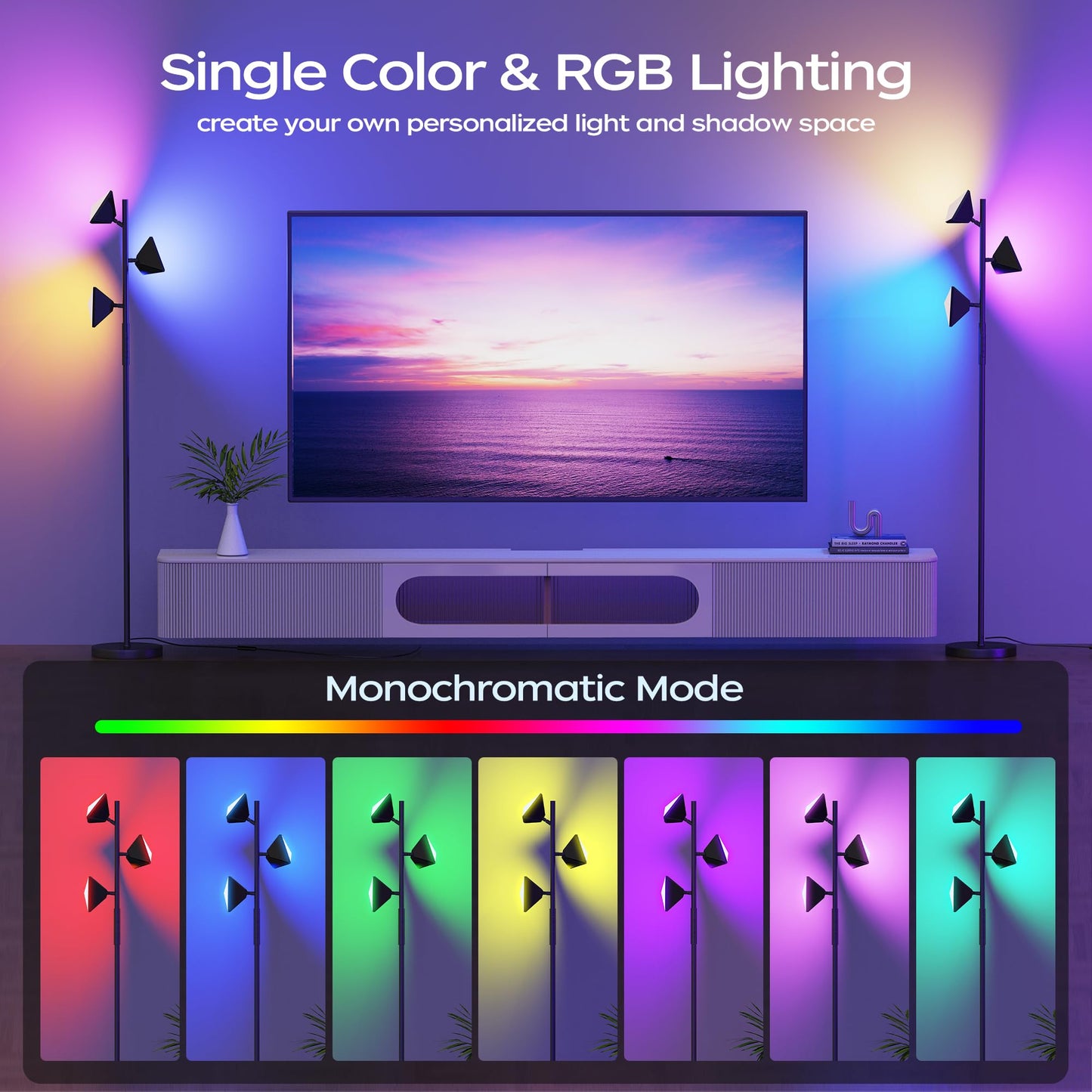 Color Changing LED Tree Floor Lamp