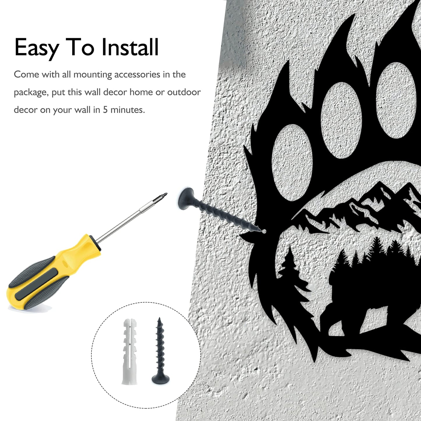 Metal Bear Wall Décor