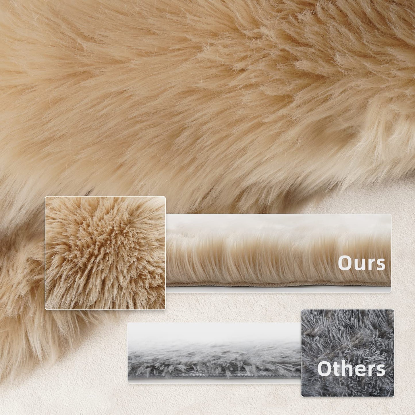 Ultra-Plush Faux Sheepskin Area Rug