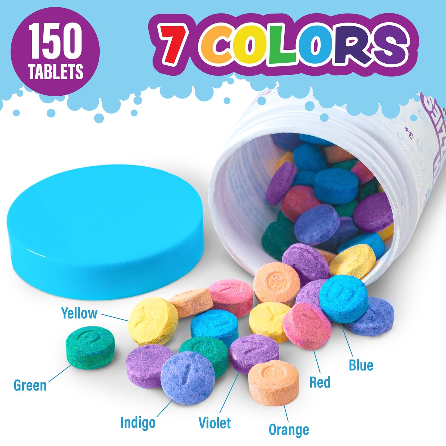 Bath Color Fizzies for Kids