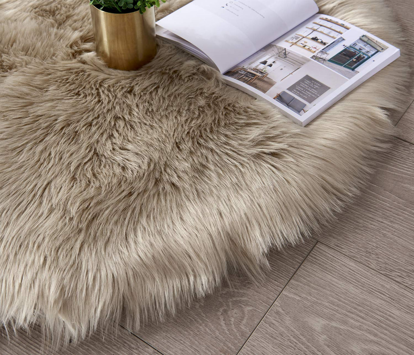 Ultra-Plush Faux Sheepskin Area Rug