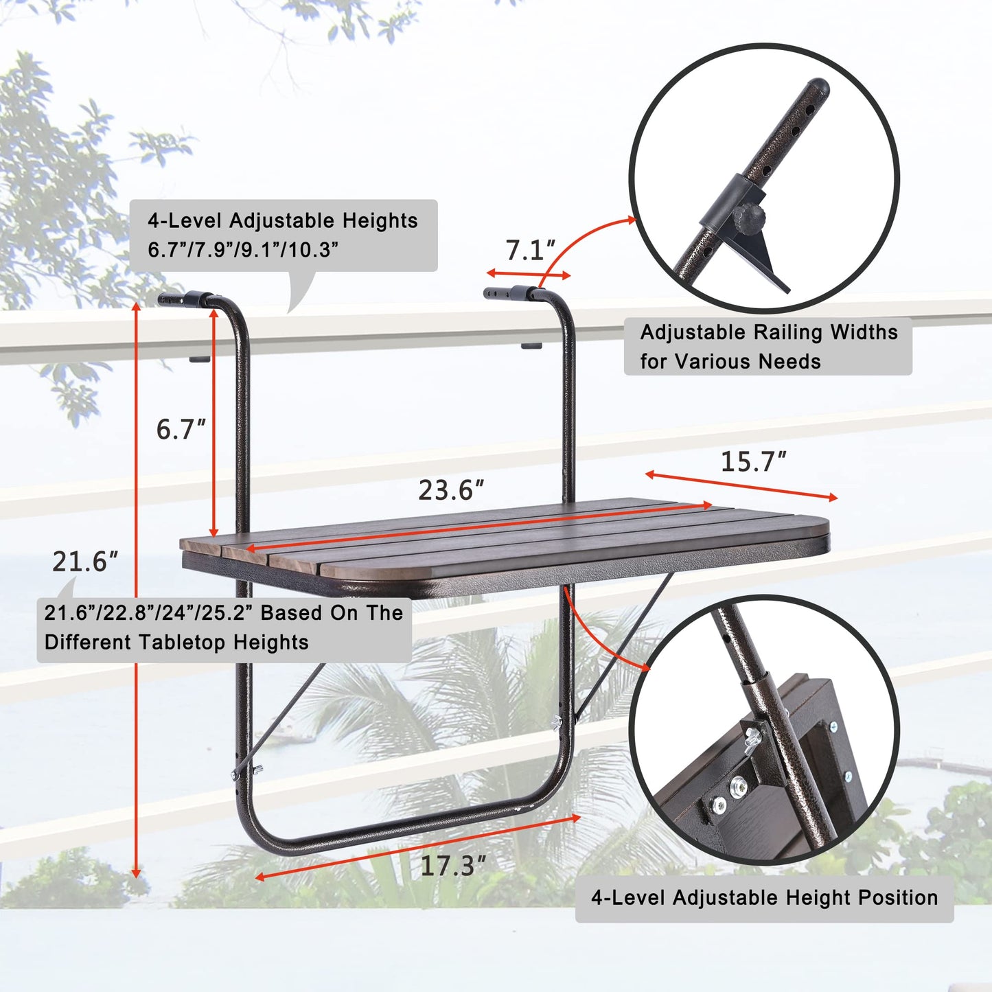 Balcony Folding Table
