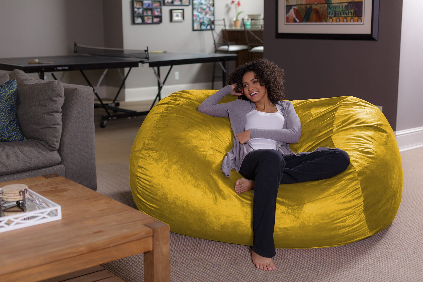 Plush Bean Bag Sofa