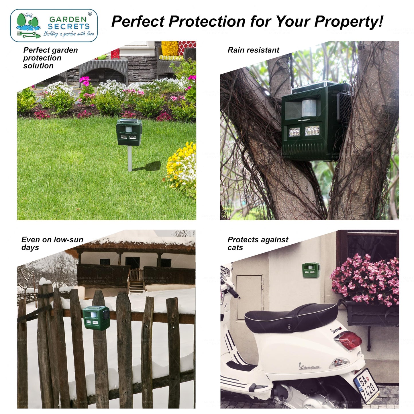 Ultrasonic Animal Deterrent for Garden Protection